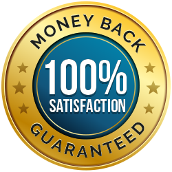 100 percent Satisfaction Guaranteed money back badge